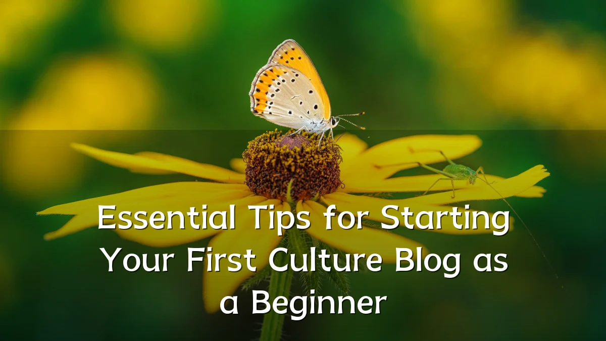 Essential Tips for Starting Your First Culture Blog as a Beginner