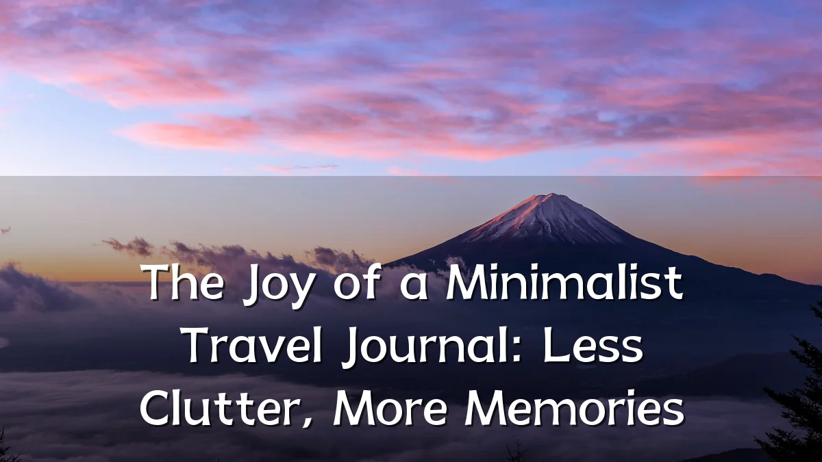 The Joy of a Minimalist Travel Journal: Less Clutter, More Memories